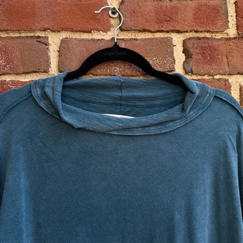 Free People We The Free Women’s Long Sleeve Regan Tee blue XL NEW
